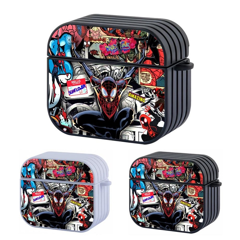 Spiderman The Amazing Comic Fan Art Hard Plastic Case Cover For Apple Airpods 3
