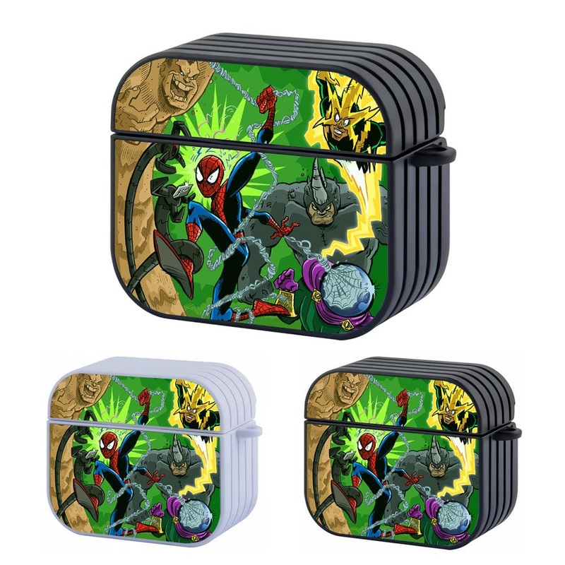 Spiderman The Next Level Enemies Hard Plastic Case Cover For Apple Airpods 3