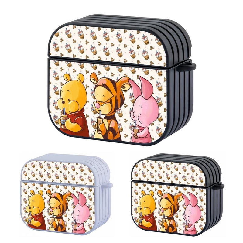 Winnie The Pooh Thirst Quenching Drink Hard Plastic Case Cover For Apple Airpods 3