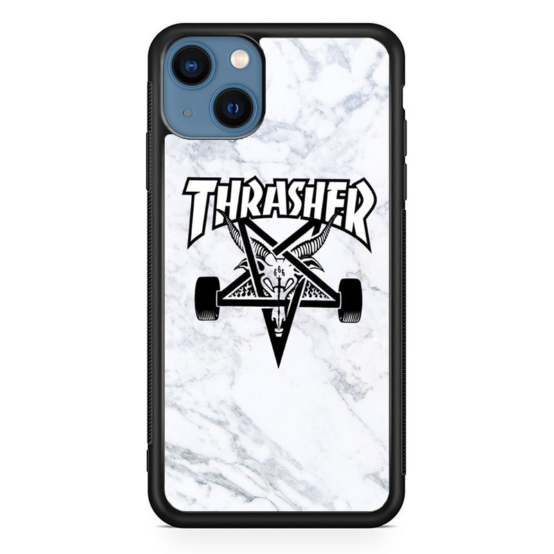 Thrasher x Pentagram White Marble iPhone 15 Case