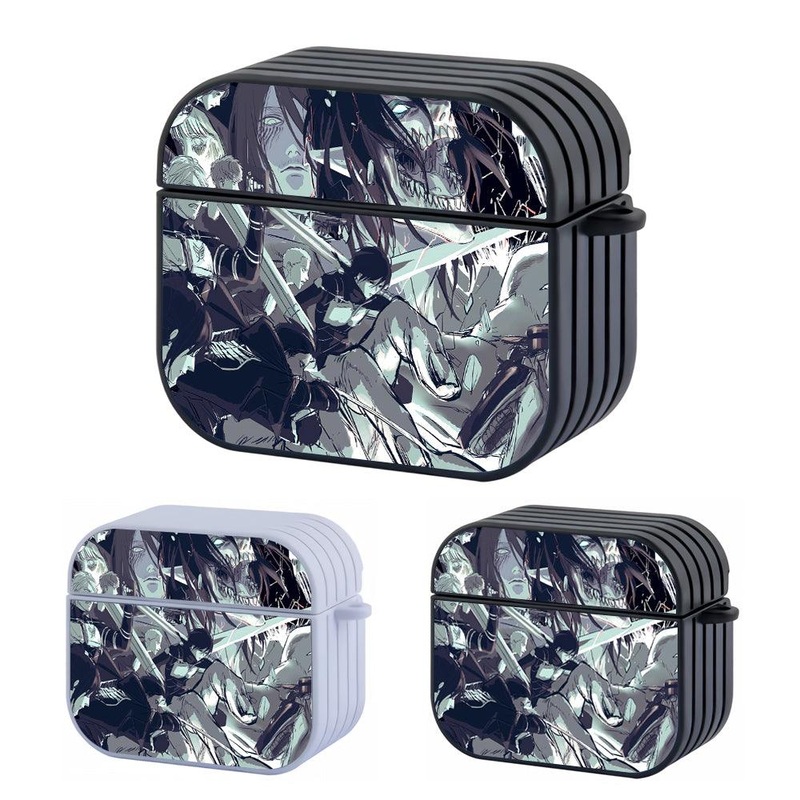 Attack on Titan People in That World Hard Plastic Case Cover For Apple Airpods 3