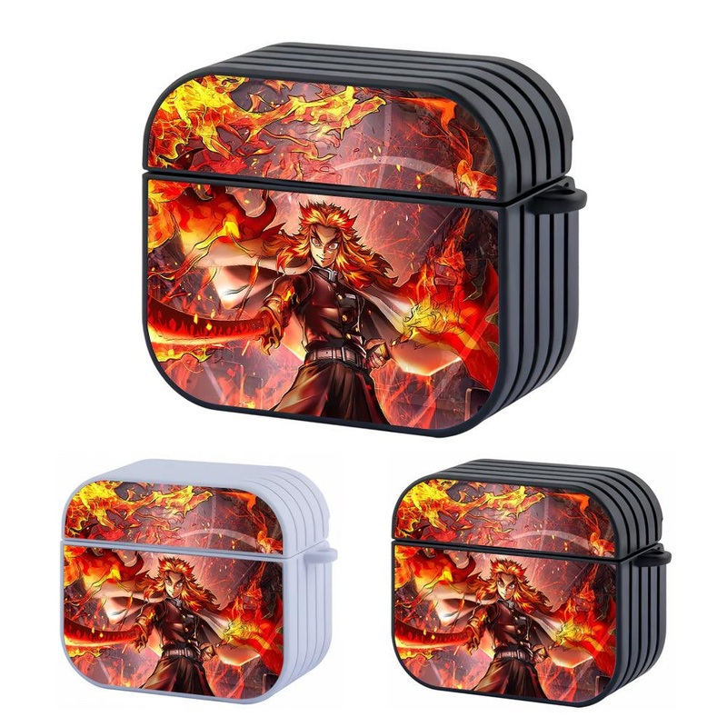 Demon Slayer Rengoku Blade of Fire Hard Plastic Case Cover For Apple Airpods 3