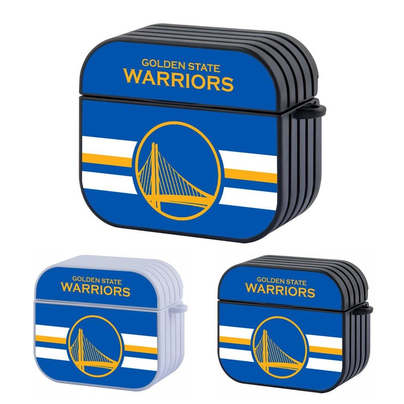 Golden State Warriors NBA Square Flag in Hand Hard Plastic Case Cover For Apple Airpods 3