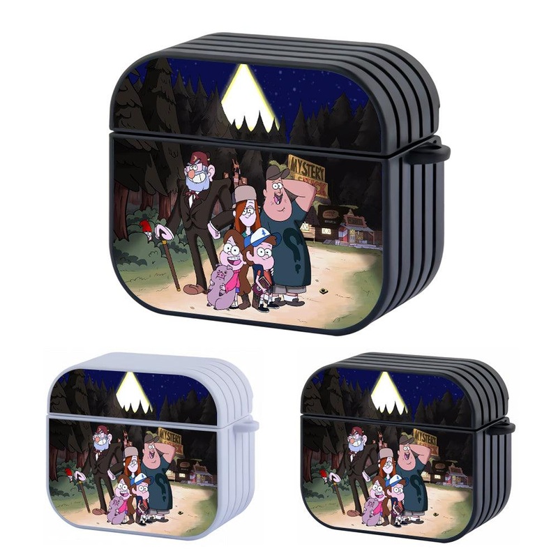 Gravity Falls Night Photo Together Hard Plastic Case Cover For Apple Airpods 3