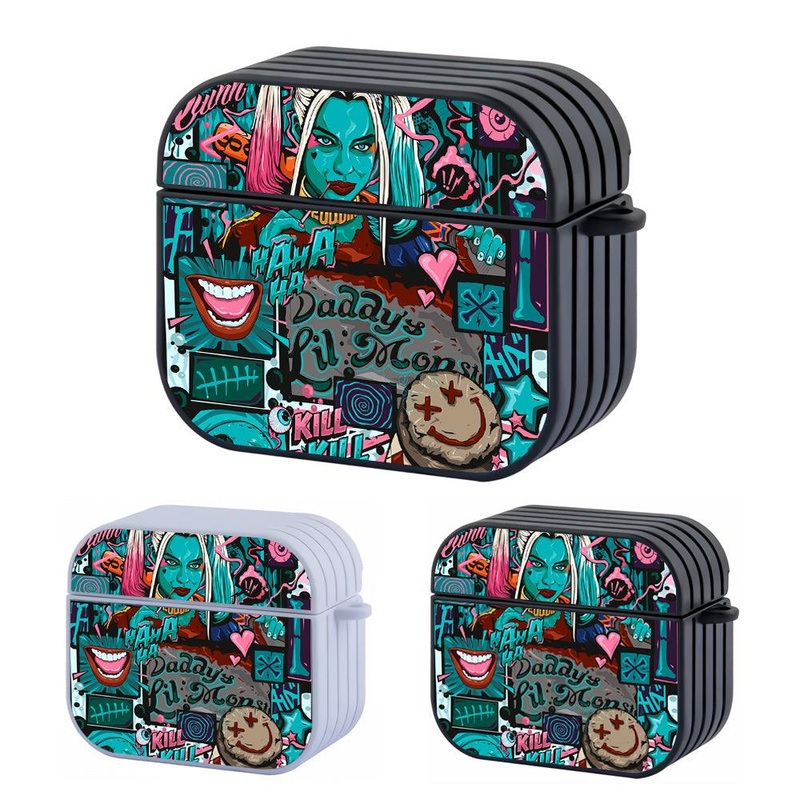 Harley Quinn Stare of Lil Monster Hard Plastic Case Cover For Apple Airpods 3