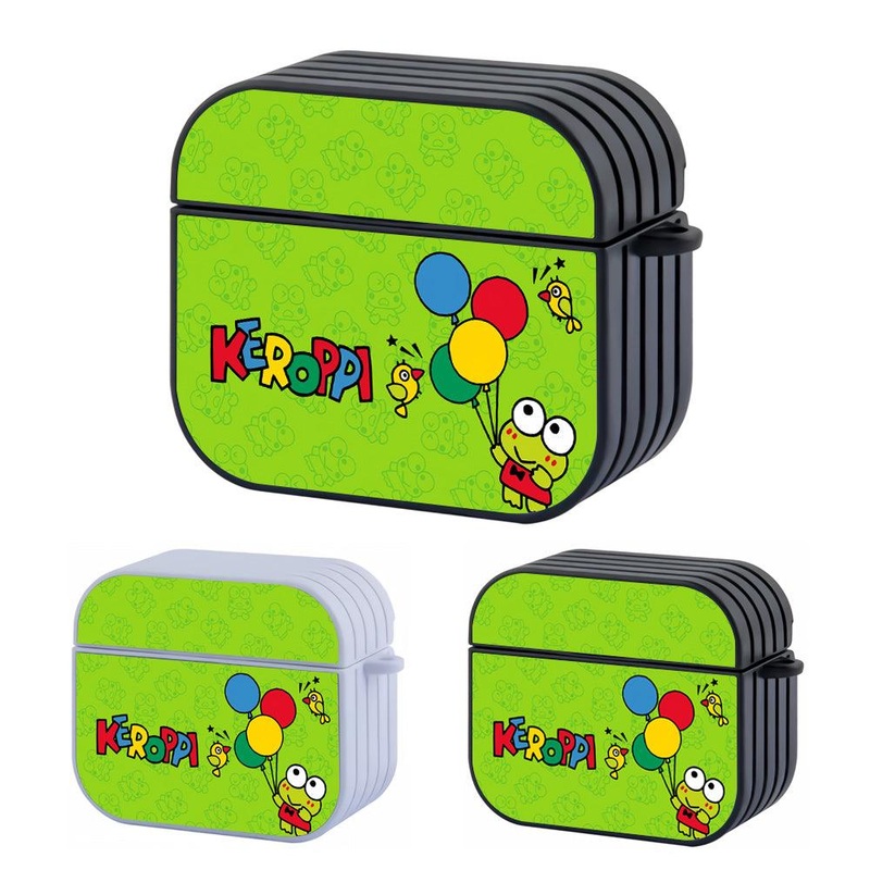 Keroppi Flying Balloons Among The Birds Hard Plastic Case Cover For Apple Airpods 3