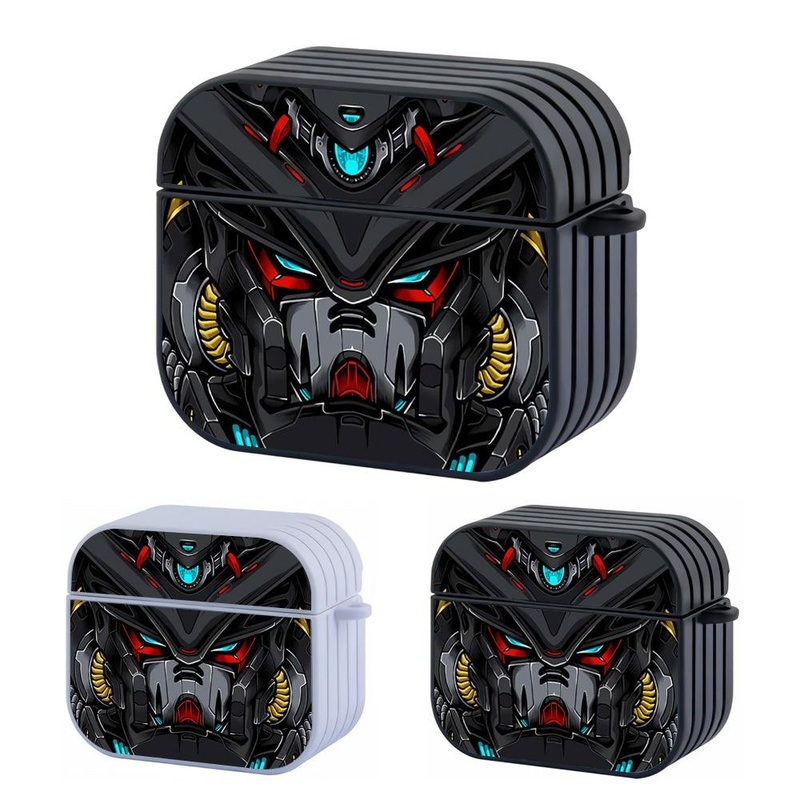 Gundam Head Black Hard Plastic Case Cover For Apple Airpods 3