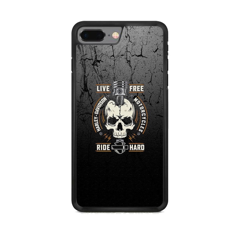 Harley Davidson Live Free with Ride Hard iPhone 8 Plus Case