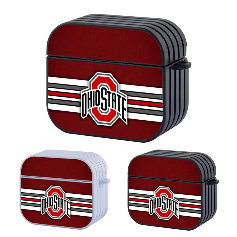 Ohio State Buckeyes Football Hard Plastic Case Cover For Apple Airpods 3