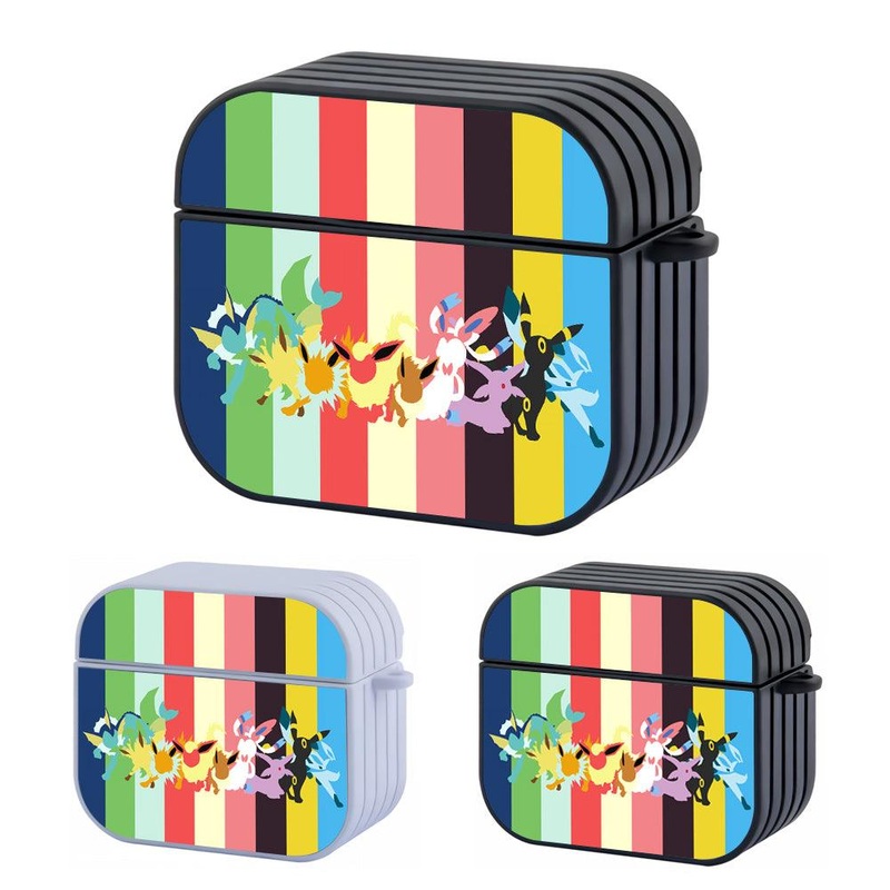 Pokemon Colorful Silhouette Hard Plastic Case Cover For Apple Airpods 3