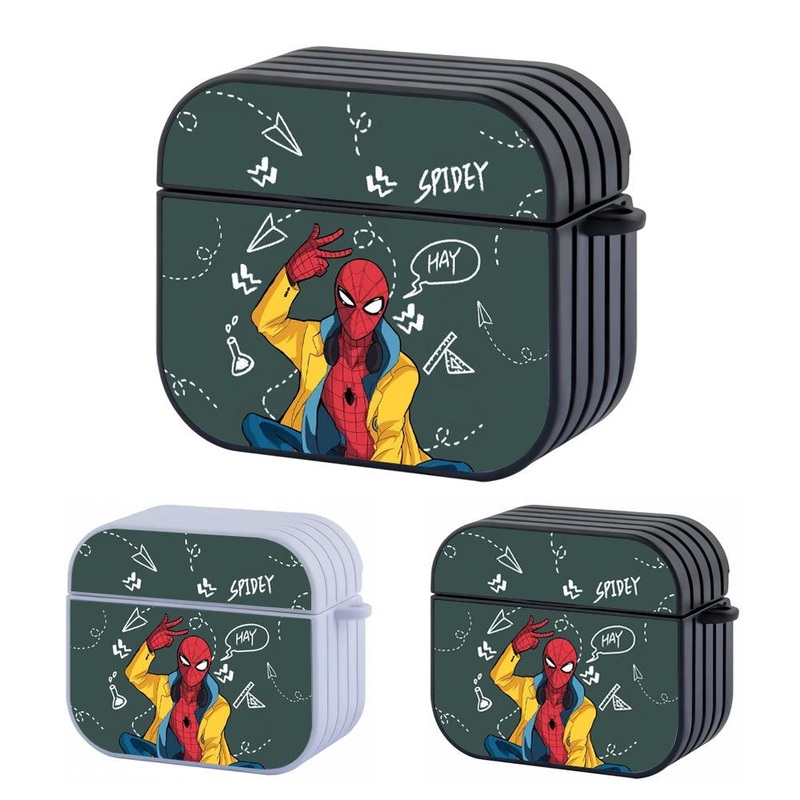Spiderman Chemist Student Hard Plastic Case Cover For Apple Airpods 3