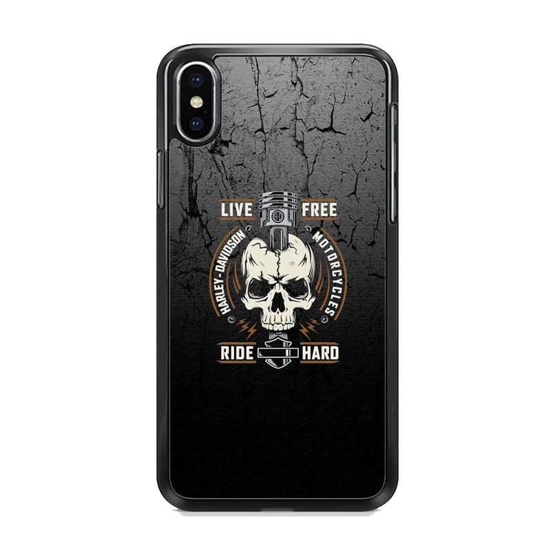 Harley Davidson Live Free with Ride Hard iPhone Xs Case