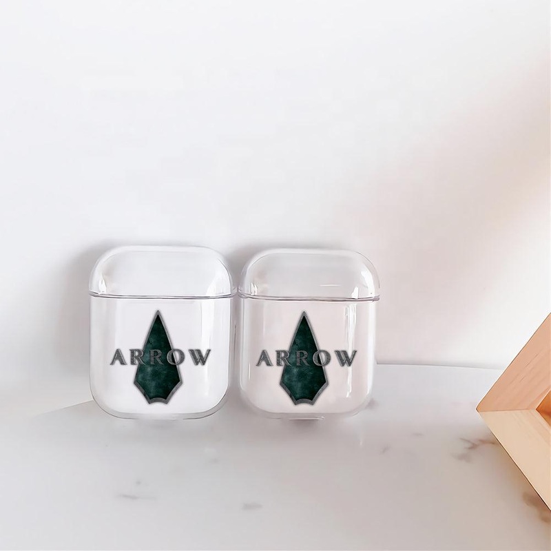 Arrow Symbol  Protective Clear Case Cover For Apple Airpods
