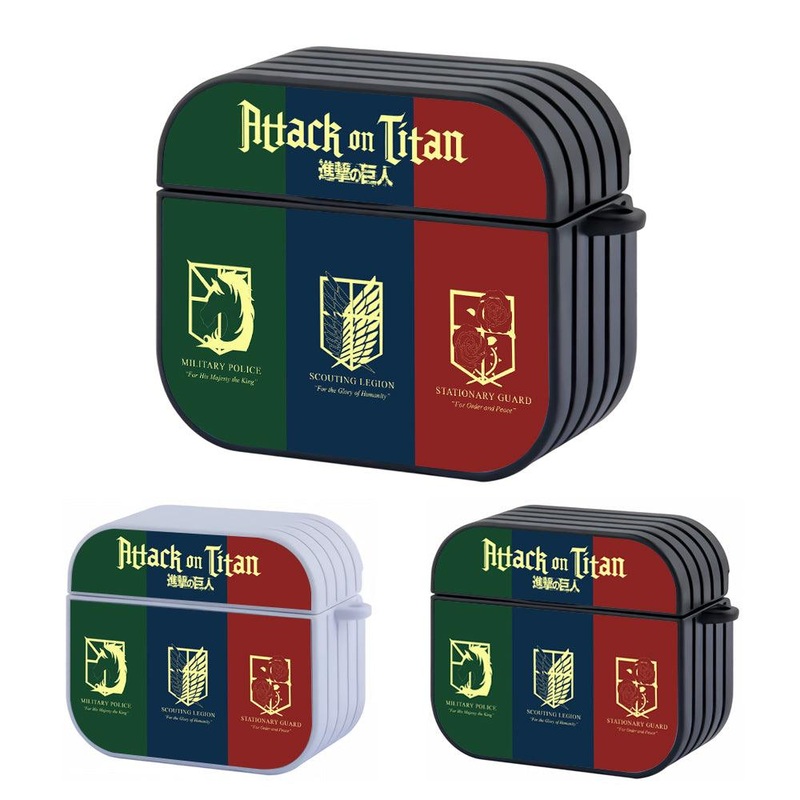 Attack on Titan Police Legion and Guard Hard Plastic Case Cover For Apple Airpods 3