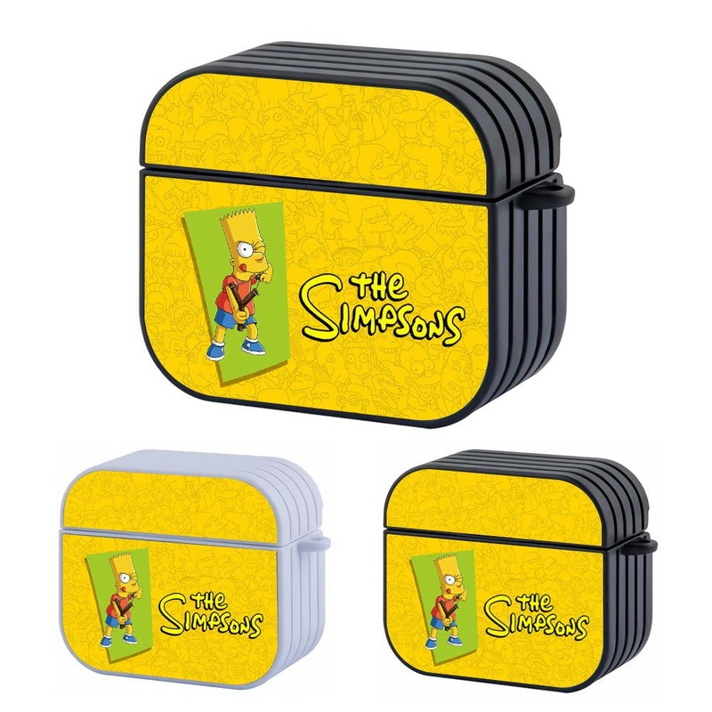 Bart Playing Slingshot Hard Plastic Case Cover For Apple Airpods 3