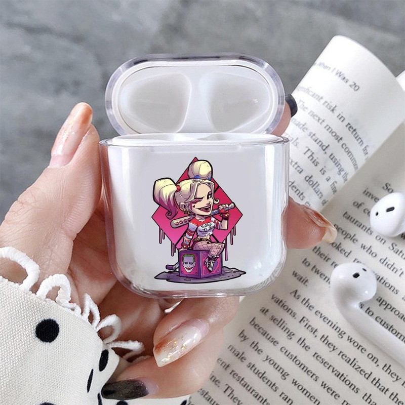 Harly Queen Mini Cartoon Protective Clear Case Cover For Apple Airpods