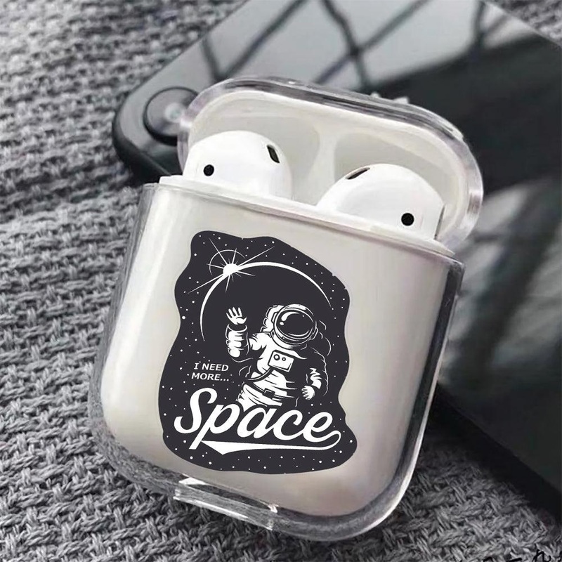 I Need More Space Protective Clear Case Cover For Apple Airpods