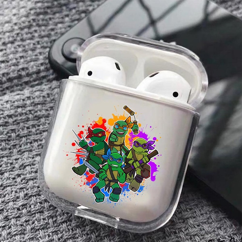 Ninja Turtles Mini Protective Clear Case Cover For Apple Airpods