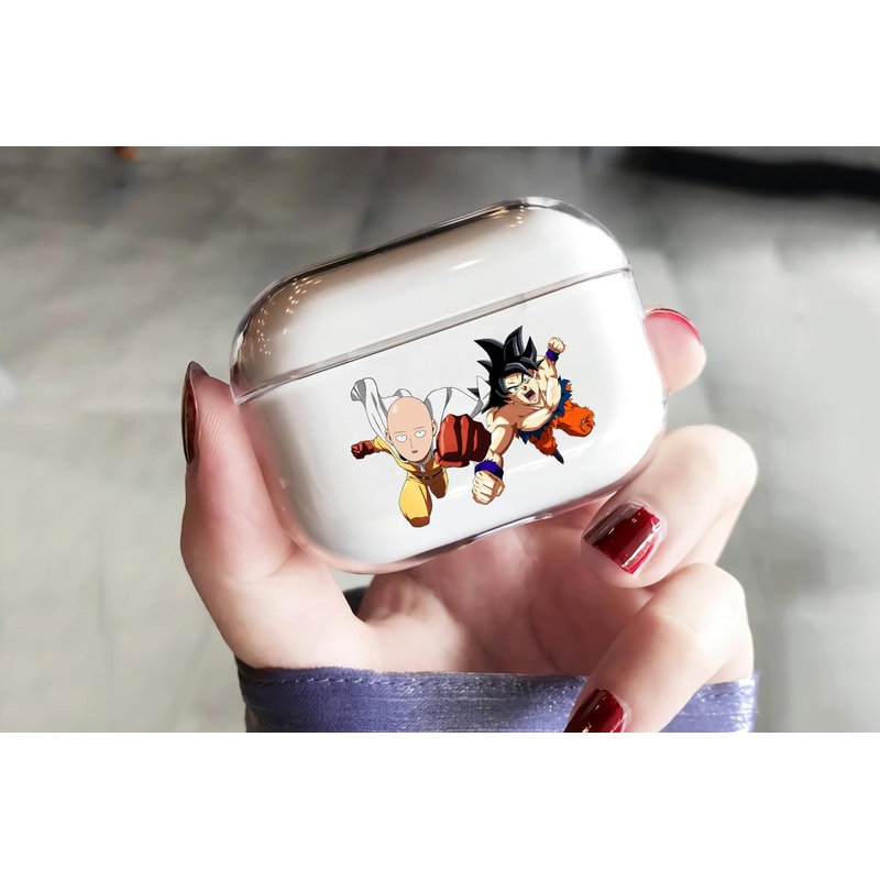 Saitama VS Goku Protective Clear Case Cover For Apple Airpod Pro
