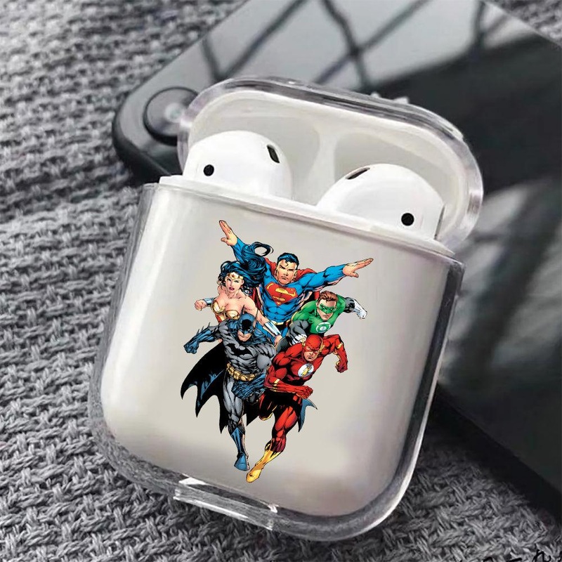 Superhero Comic Protective Clear Case Cover For Apple Airpods
