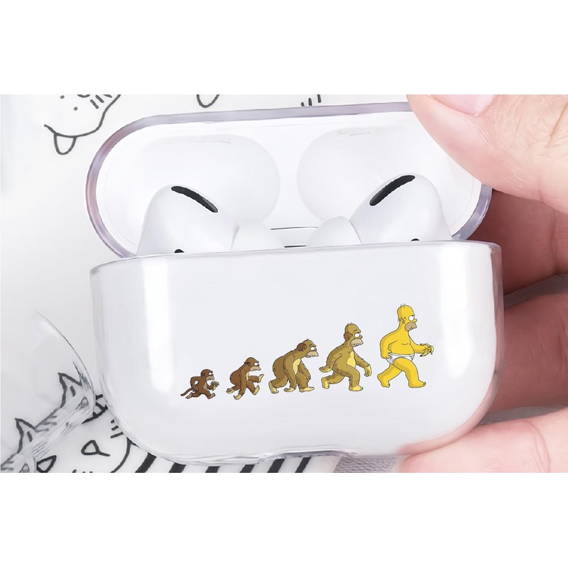 The Simpsons Homersapien Protective Clear Case Cover For Apple Airpod Pro