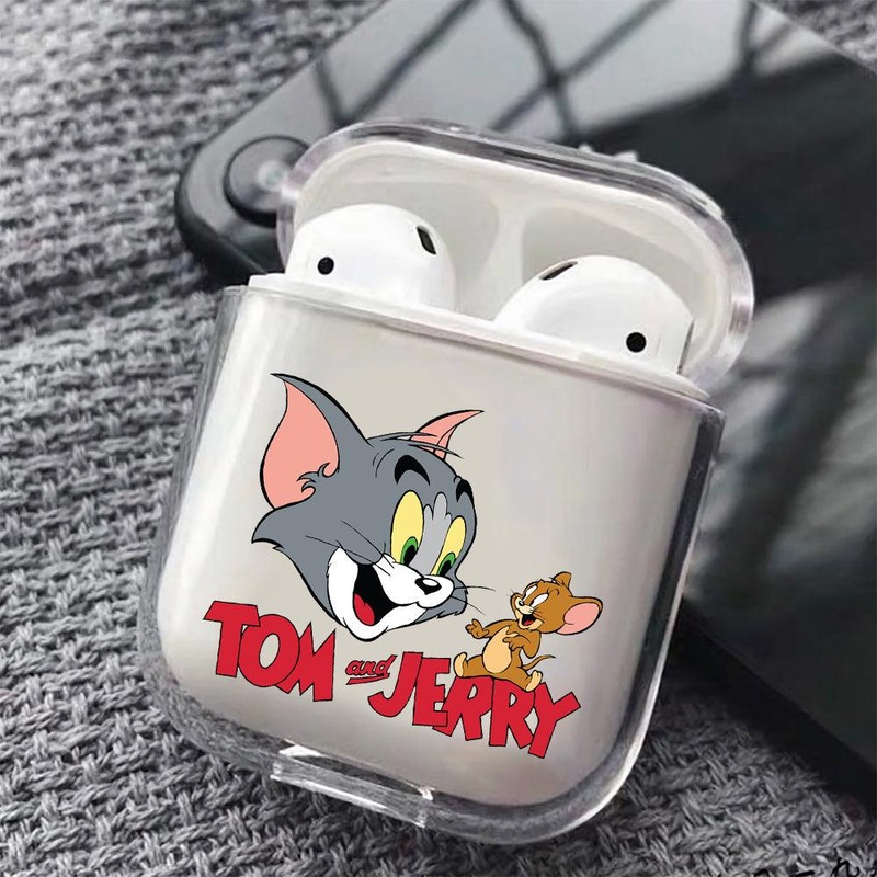 Tom Jerry Cartoon Protective Clear Case Cover For Apple Airpods