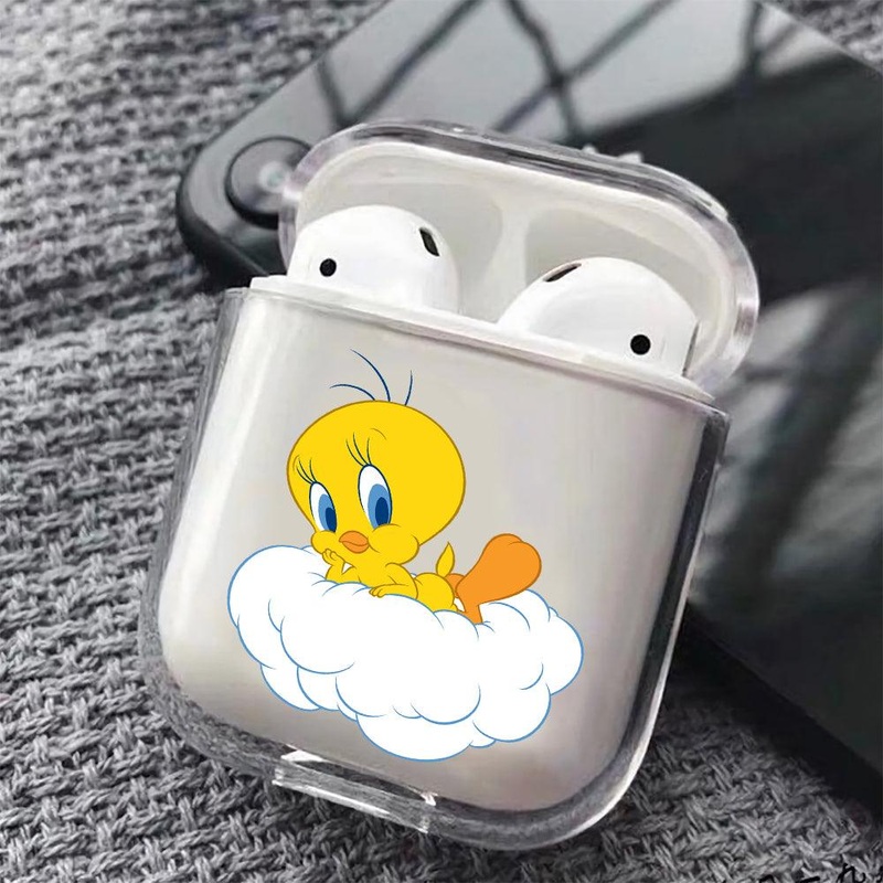 Tweety Cartoon Protective Clear Case Cover For Apple Airpods