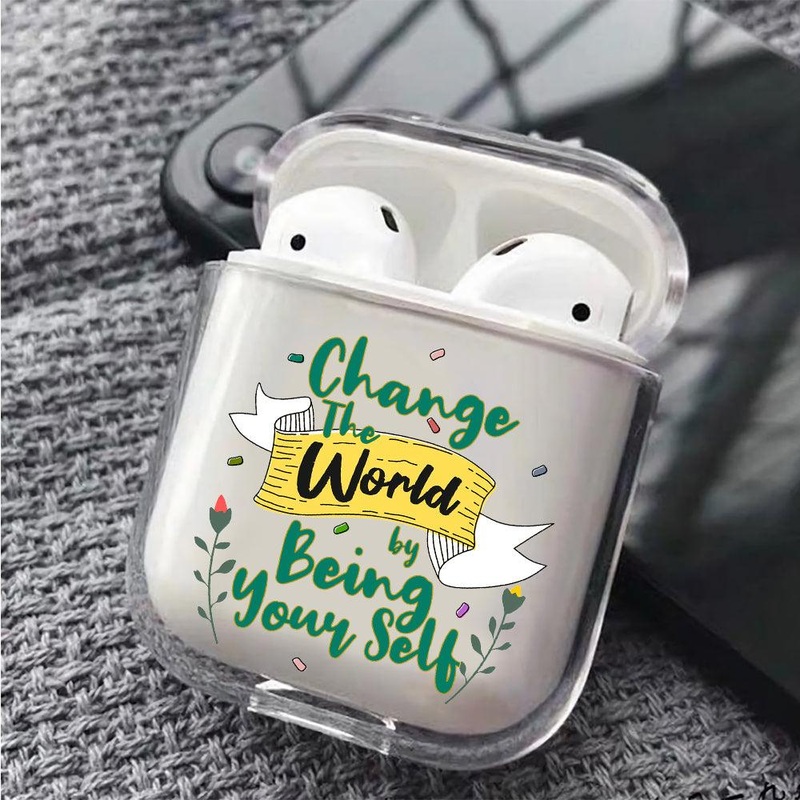 Change The World Protective Clear Case Cover For Apple Airpods