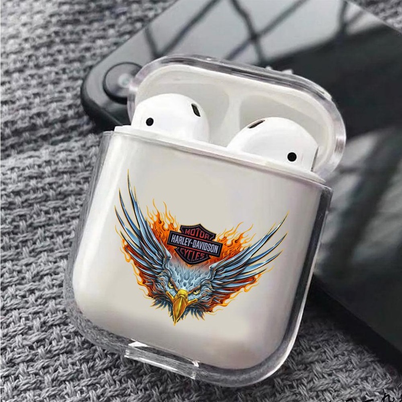 Eagle Harley Davidson Symbol Protective Clear Case Cover For Apple Airpods