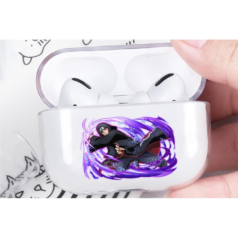 Itachi Uchiha Blazing Purple Protective Clear Case Cover For Apple Airpod Pro 2
