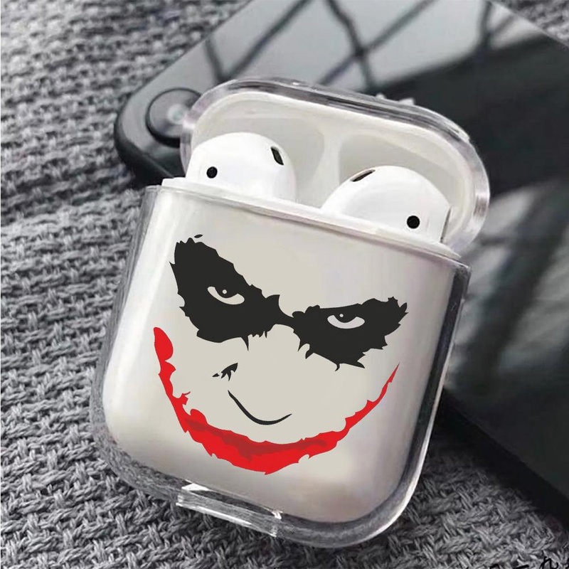 Joker Face Art Protective Clear Case Cover For Apple Airpods