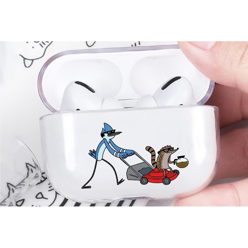 Mordecai and Rigby Protective Clear Case Cover For Apple Airpod Pro 2