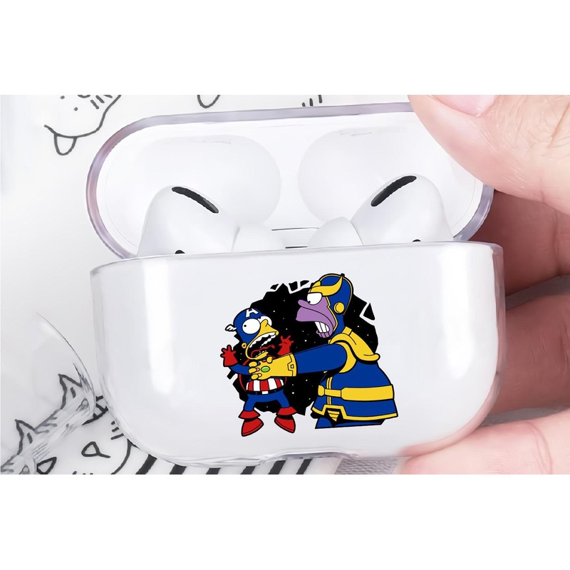 Simpson Avengers Parody Protective Clear Case Cover For Apple Airpod Pro 2