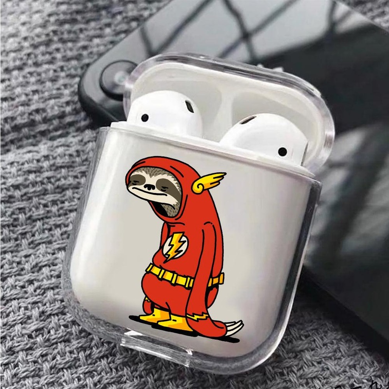 Sloth Flash Protective Clear Case Cover For Apple Airpods