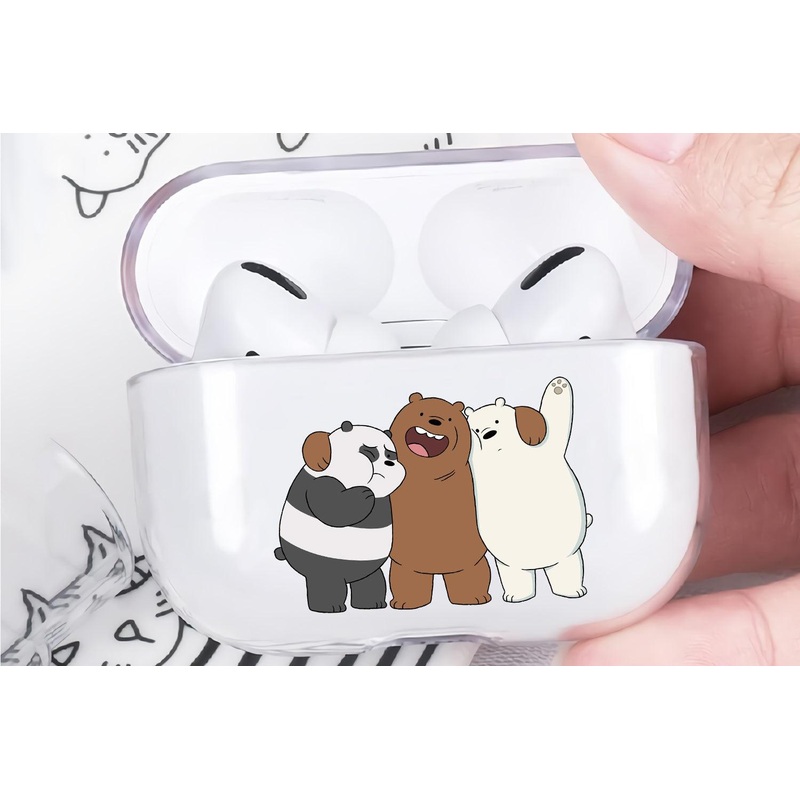 We Bare Bears Best Friends Protective Clear Case Cover For Apple Airpod Pro 2