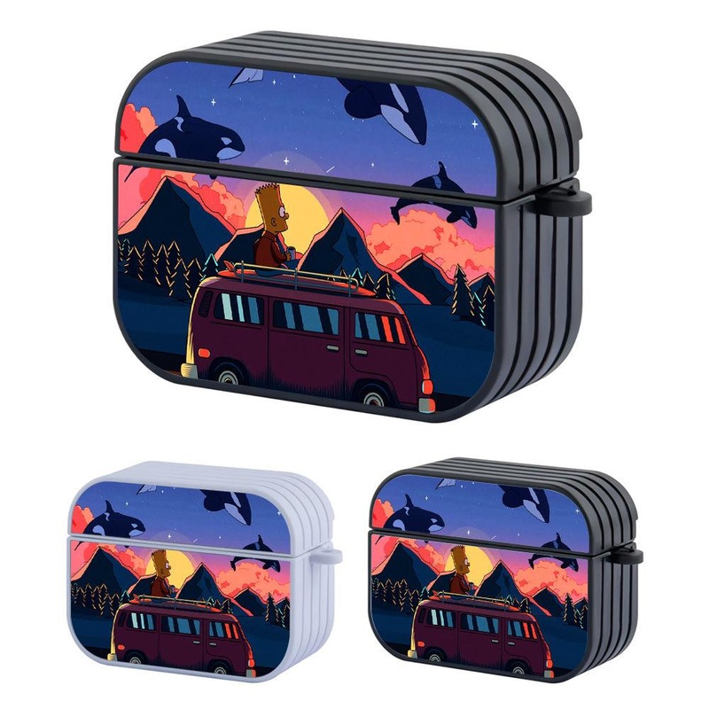 Simpson Bart at The Evening Show Hard Plastic Case Cover For Apple Airpods Pro 2