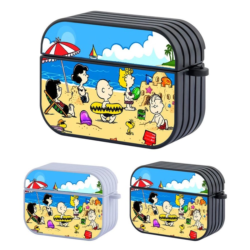 Snoopy Sunbathing on The Beach Hard Plastic Case Cover For Apple Airpods Pro 2