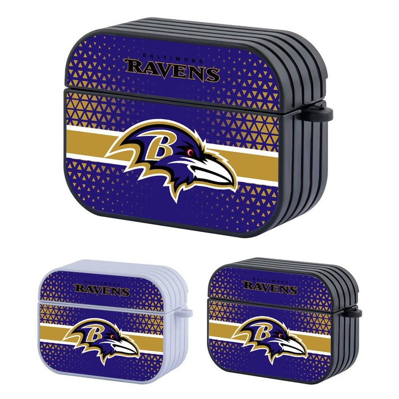 Baltimore Ravens NFL Bright of Golden Triangle Hard Plastic Case Cover For Apple Airpods Pro 2