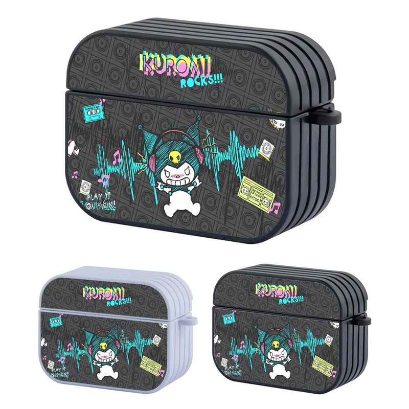 Kuromi Rocks and Play It Louder Hard Plastic Case Cover For Apple Airpods Pro 2