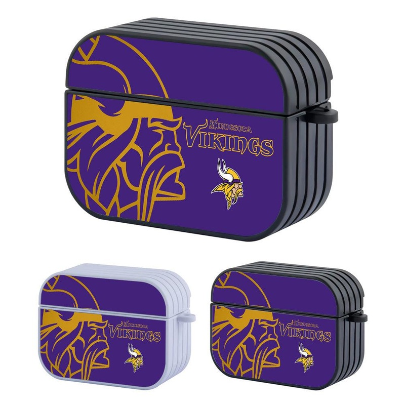 Minnesota Vikings NFL The Golden Line of SIlhouette Hard Plastic Case Cover For Apple Airpods Pro 2