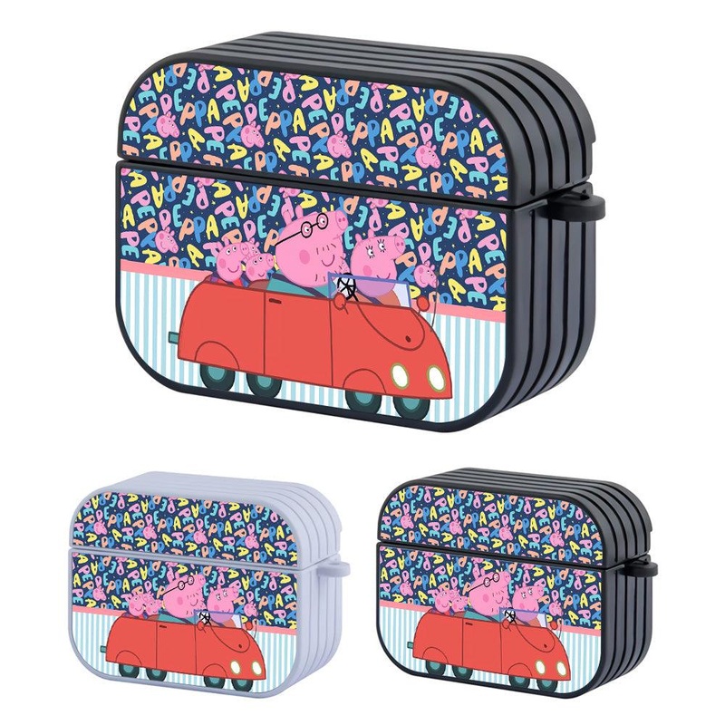 Peppa Pig Together Take Vacation Hard Plastic Case Cover For Apple Airpods Pro 2