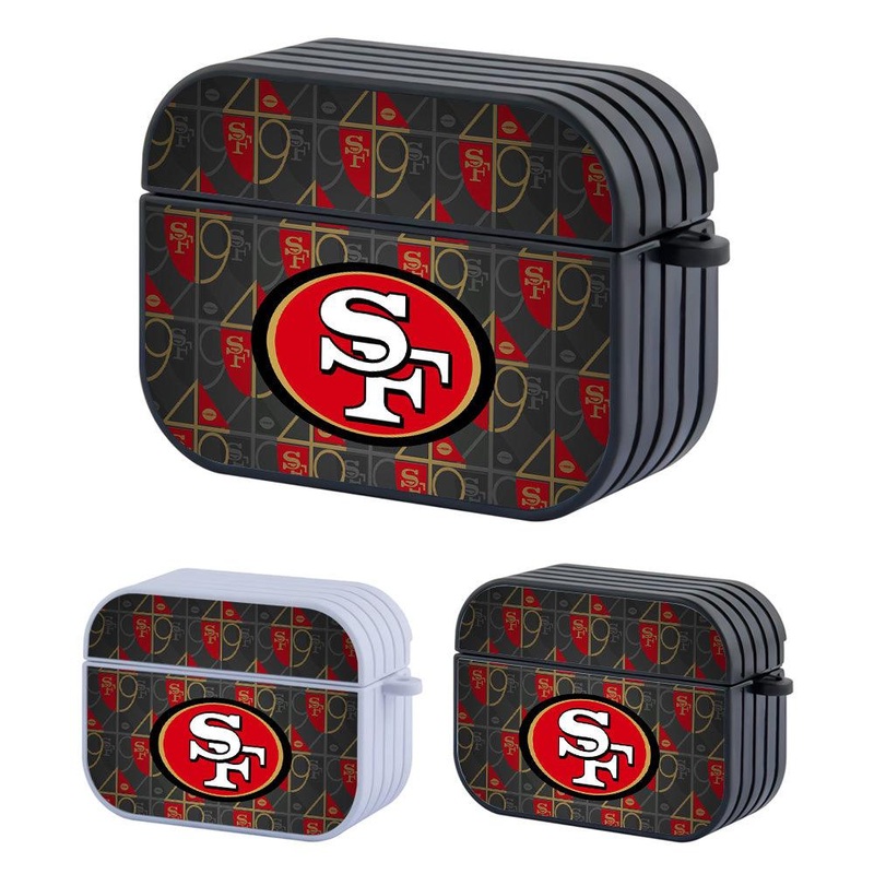 San Francisco 49ers NFL Gold and Red Patern of Emblem Hard Plastic Case Cover For Apple Airpods Pro 2