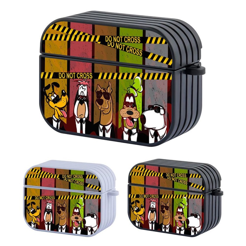 Scooby and Dog Friends in Black Hard Plastic Case Cover For Apple Airpods Pro 2