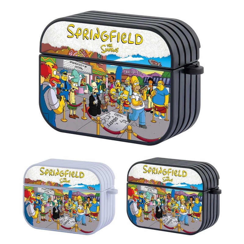 Simpsons Film Festival of Springfield Hard Plastic Case Cover For Apple Airpods Pro 2