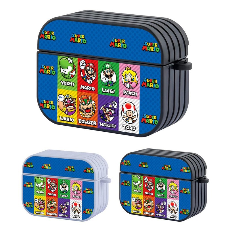 Super Mario Bros Retro Character Hard Plastic Case Cover For Apple Airpods Pro 2