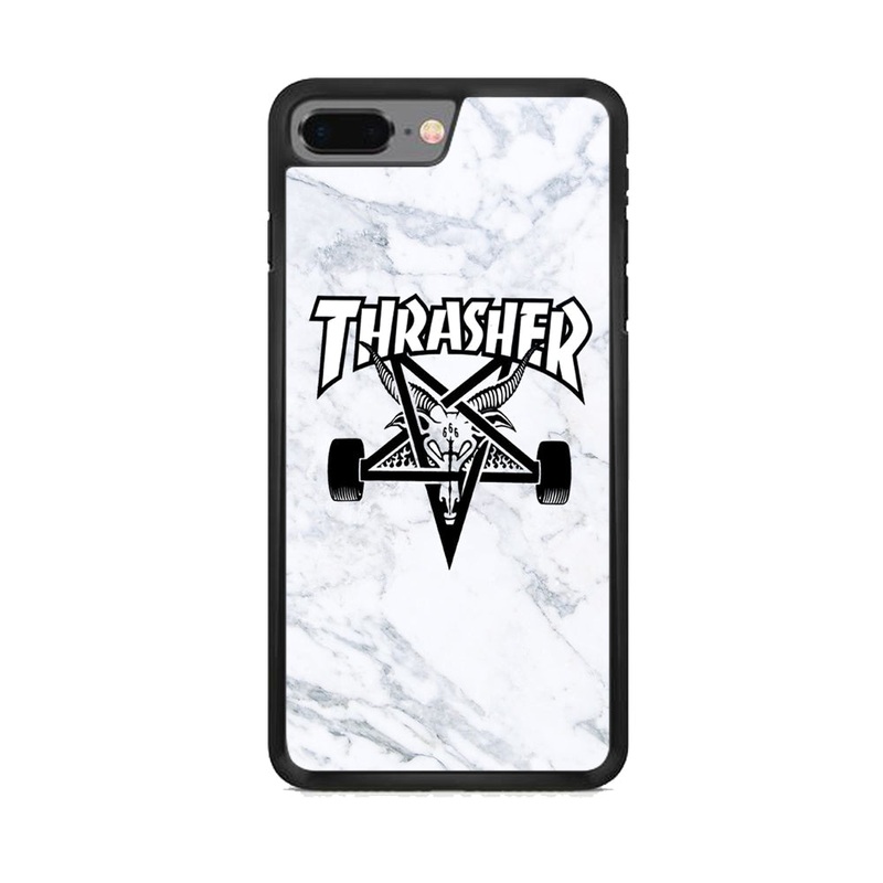 Thrasher x Pentagram White Marble iPhone 8 Plus Case