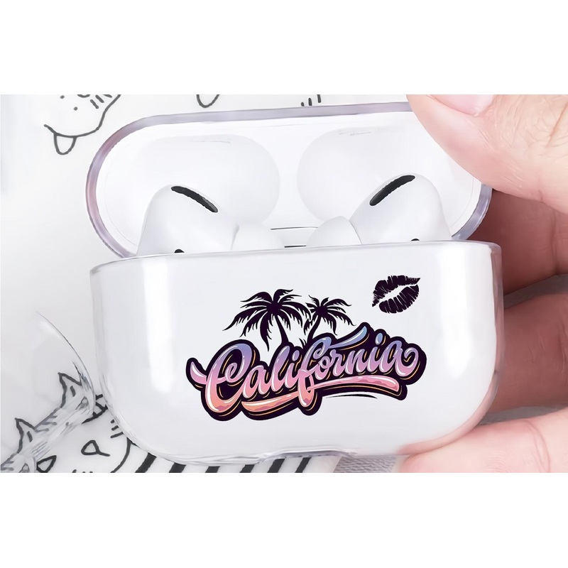California Endemic Protective Clear Case Cover For Apple Airpod Pro 2