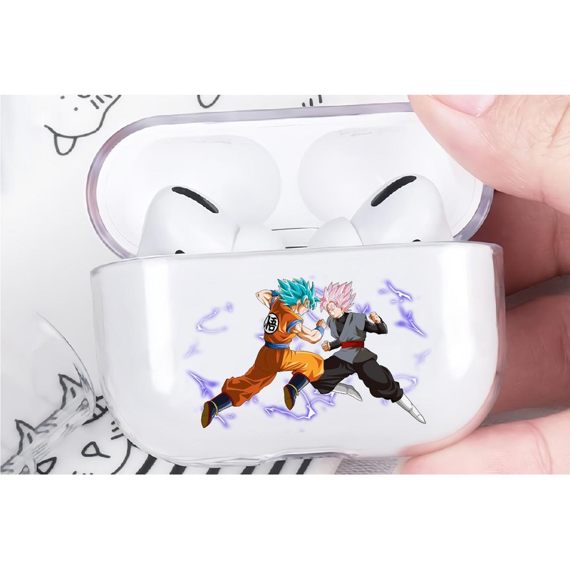 Dragon Ball Lightning and Fight Protective Clear Case Cover For Apple Airpod Pro 2