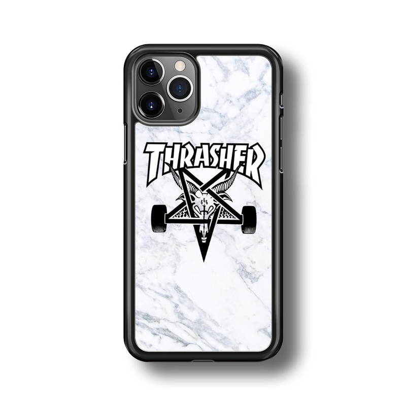 Thrasher x Pentagram White Marble iPhone 11 Pro Max Case