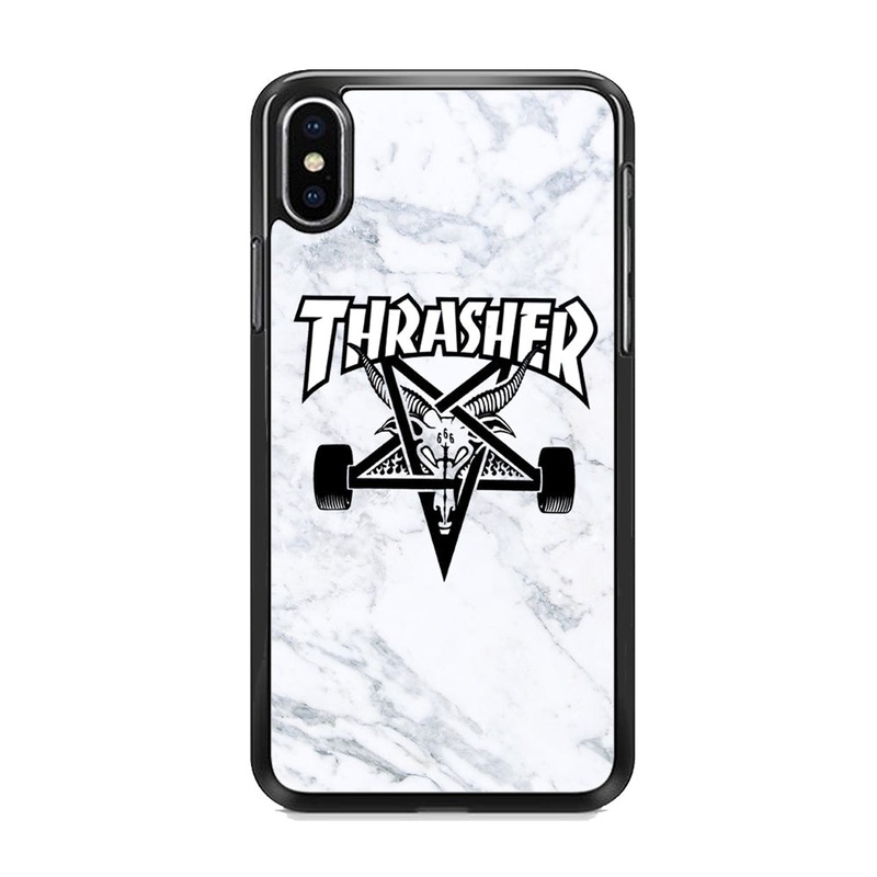 Thrasher x Pentagram White Marble iPhone X Case